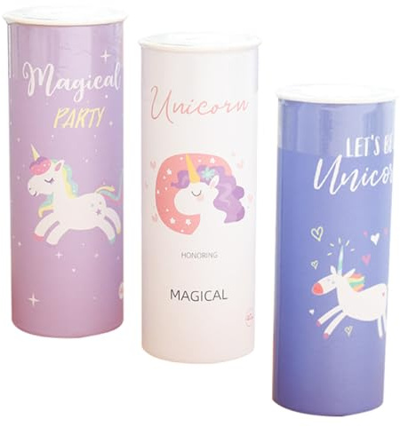 HOODANCOS 3 Stück Zylinderförmige Papierservietten mit Einhorn Print Auto Design aus Natürlichem Holzzellstoff für Innenraum und Unterwegs