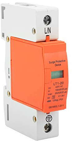 RASTKY Dispositivo di Protezione Contro le Sovratensioni Domestico Ignifugo Prestazioni Stabili Risposta Rapida Ai Fulmini 1P 10kA-20kA 420vCA per Uso Domestico