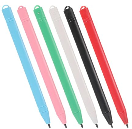 LIFKICH Lot de 6 Stylets pour Tablette D’écriture LCD, Stylo Fin pour Écrans Tactiles, Accessoires Légers et Portables, Compatibles Tablettes Graphiques, Dessin et Prise Plusieurs Styles