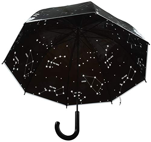 Fallen Fruits Esschert Transparent Stars Umbrella, black