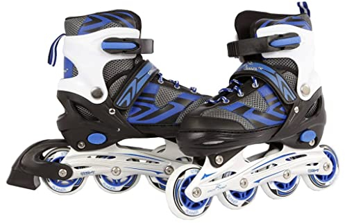 Kids Globe Street Rider Inlineskates (Inliner) blau/schwarz, verstellbar von Größe 33-36, abec7 Alurahmen