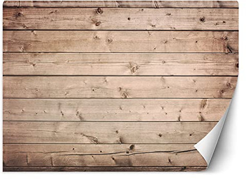 Feeby Papier Peint Intisse Bois Structure Texture 300x210 cm marron Moderne Panoramique XXL Photo Mural Muraux Chambre Bureau Salle Planches Horizontales Imitation