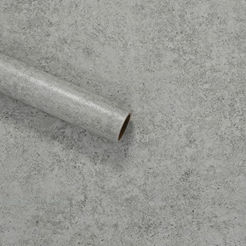 VaryPaper Papel Pintado Hormigon 40cm×8m Papel Tapiz Retro Papel Pintado Cemento Industrial Papel Adhesivo Gris para Muebles Papel de Pared Cocina Lavable Papel Pared Habitacion Revestimiento Pared