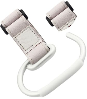 Cabilock Ganchos Para Cochecito Aluminio Colgador Para Cochecito Cinturón Organizador Blanco Clip De Pañal