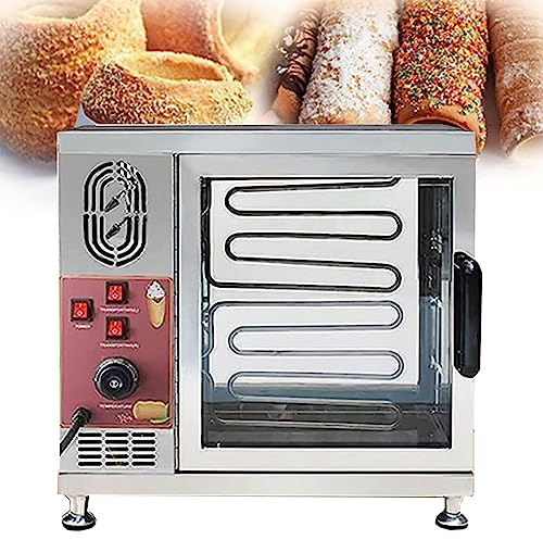 XDLYWUZIQ Commercial Chimney Cake Oven Electric Machine with Roller, 3200W Cake Pop Roller Machine, Ice Cream Cone Grill Maker, Perfect for Restaurant Home Kitchen Snack Bar