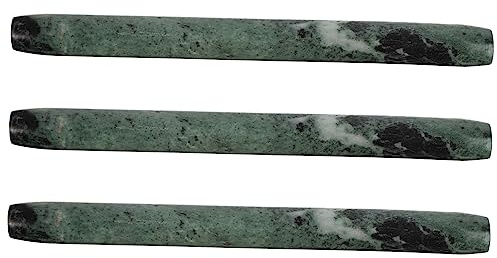 DELURA 3 Stück Pasta-Nudelholz, Marmor-Nudelholz, Gummi-Pizzateig-Roller, Back-Nudelholz, Nudelholzhalter, Pizzaroller, Küchen-Nudelholz, großes Nudelholz, Jade-Fudge, weißer Marmor/266