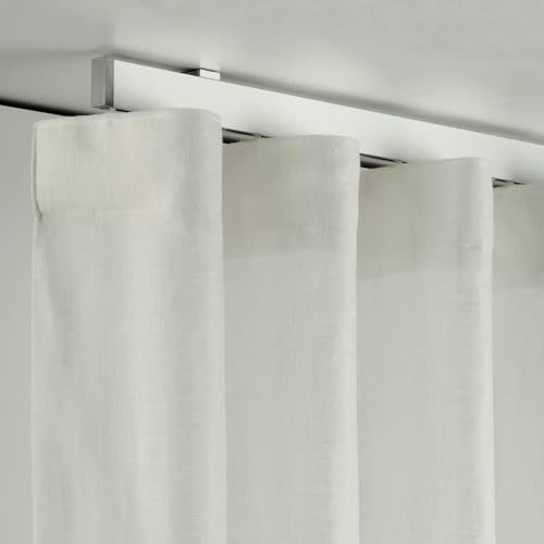 Galeone Biancheria e Tessuti | Binario per Tende Moderne da Soffitto Parete Scorrevole in Alluminio, Bastone Tenda a Onda per Interni