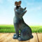 HOMURY Chat Décoration Extérieur : Chat Mignon Top Papillon Ornements pour Décoration de Jardin, Sculpture Animal en Résine Imperméable pour la Décoration de la Maison Cadeaux Artisanat Cadeau de