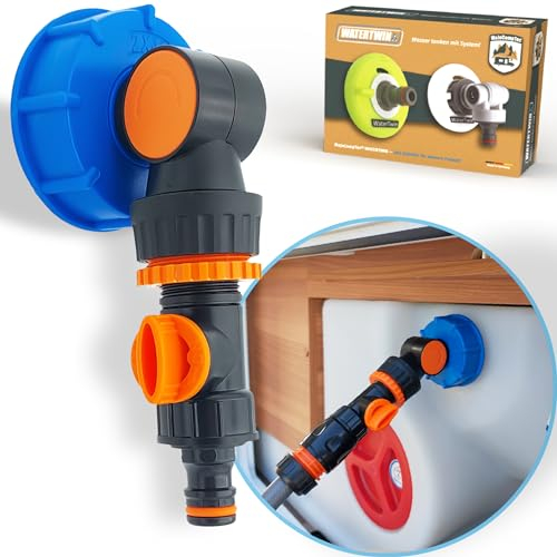 MaJoCompTec® WATERTWIN - Adattatore di riempimento per serbatoio dell'acqua, per camper, caravan, compatibile con Gardena (FLEX, adattatore per tappo del serbatoio IG60, filettatura grossa)