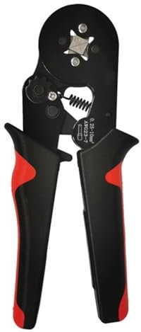 WESLNN Elektrische Draht Crimpen Werkzeug DIY Zwinge Terminal Elektrische Zangen Handwerkzeuge Set Professionelle AWG 23-7 Schnelle Crimper Multitool Komfortabler Bediengriff(AWG 23-7 Red Black)