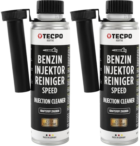 TECPO Benzin Injektor Reiniger, 300ml Additiv -Einspritzdüsen Additiv mit Ester Solution Direct Injection Speed Cleaner (2X 300ml)