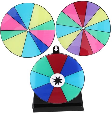 TOBBOMEY 1juego Rueda De Premios Portátil De Mesa con Marcador Borrable Ruleta De para Sorteos y De Decisiones Eventos y Fiestas