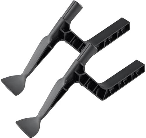 KOHAND 2 Pack Gutter Scoop Cleaning Tool, Gutter Cleaning Scoop with Threaded Design to Attach to Standard Poles, Roof Gutter Cleaning Spoon and Scoop to Clean Leaves and Debris