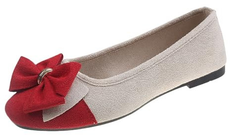 OBiQuzz Mocassins pour femme - Chaussures plates avec nœud - Ballerines - Chaussures pour femme - Chaussures de fête - Chaussures de mariage élégantes et confortables - Chaussures basses - Chaussures