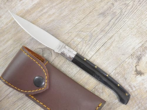 Generico KNIFE COLTELLO 21 CM SARDEGNA SARDO Pattada MANICO CORNO DI bufalo PATTADESA lama personalizzabile come immagine