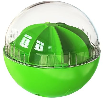 LANYIJINCHENG Balle interactive pour chien, distributeur de nourriture puzzle, alimentation lente avec motif nid d'abeille, lot de 3 couleurs (vert)