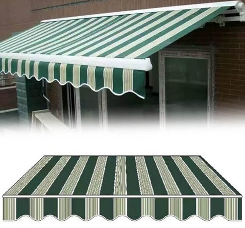 Premium Awning Fabric 2/2.5/3/3.5/4M, Replacement Canopy Material with Valance for Patio, Sunshade Awning Cloth for Outdoor Door & Terrace, A04 (16x13ft) 5x4m