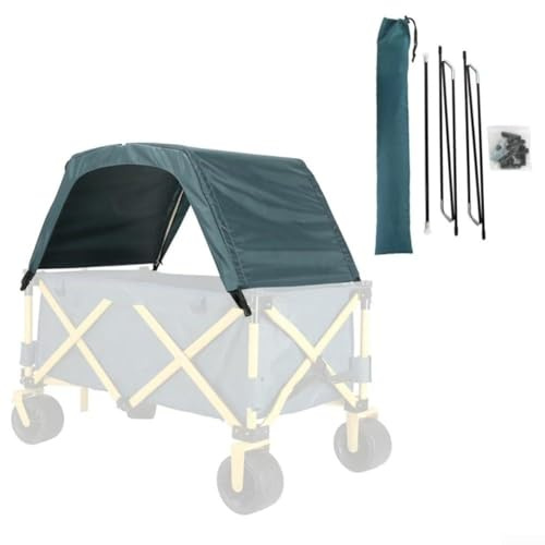 Gdfnmogo Frame Shade Wea - Toldo plegable de aluminio para exteriores, color verde y amarillo, cubierta de toldo con aleación de aleación para el sol, vagón Oxford, 5 x 55 cm, carrito 85 (azul)