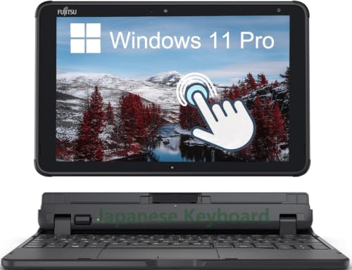 Fujitsu Stylistic Q5010 2 in 1 Touchscreen Laptop 10.1 FHD Tablet, Intel Celeron N4020, 4GB RAM, 64GB eMMC, Tastiera Giapponese (QWERTY), Windows 11 Pro (Ricondizionato)