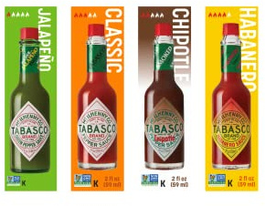 TABASCO 4er Saucen Bundle, 4 * 60ml, 4 Glasflaschen Chili-Sauce, 100% natürlich