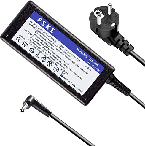 FSKE® 19V 2.37A 45W Laptop Ladegerät für ASUS VivoBook X540 X540UA X540S X540LA X541S X541UA X553S M413DA F540SA F541UA L510MA Schnittstelle Steckergröße:4.0X 1.35mm（Gilt Nicht 5,5 mm × 2,5 mm）
