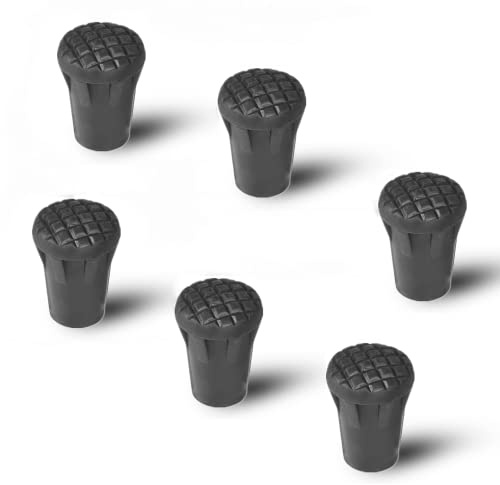 Gommini Resistenti per Bastoncini Trekking 6 Pezzi - Tappi Accessori Escursionismo per Racchette da Campeggio e Bastone da Passeggio Escursioni Alpinismo Walking Pole
