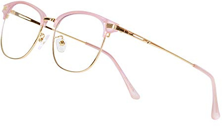 JoXiGo Computerbrille Blaulichtfilter Damen Herren Ohne Stärke mit Brillenetuis UV Schutzbrille gegen Kopfschmerzen Augenmüdigkeit Gamingbrille für PC TV Tablet