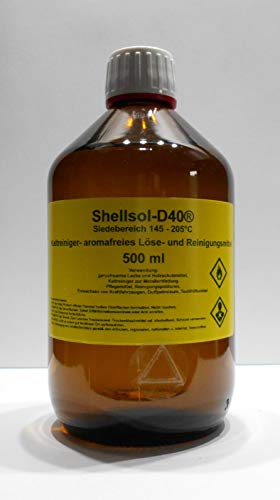 500 ml Shellsol-D40®, zona di ebollizione 145 – 205 °C, detergente freddo, solvente privo di aromi