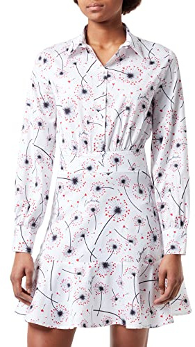 Love Moschino Shirt Dress Vestido, Dandelion F.BCO, 46 para Mujer