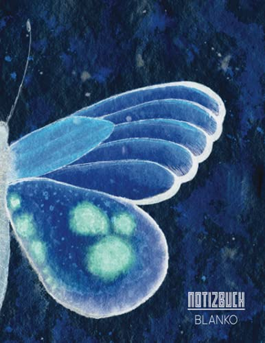 Notizbuch blanko: Schmetterling Geschenke Schreibbuch mit weißem Papier zum Zeichnen, Skizzieren, Schreiben und Entwerfen. | Wasserfarben Kunst Dark Edition #10 | 100 Seiten | A4 | 8.5 x 11
