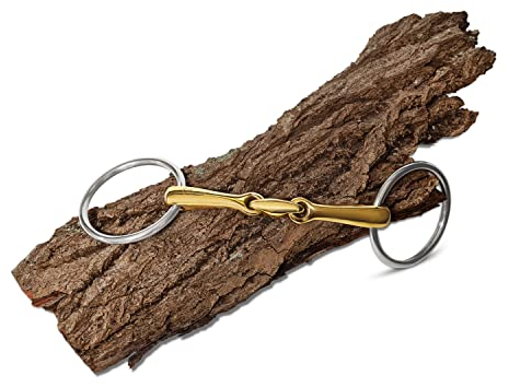 Esposita Wassertrense doppelt gebrochen Gebiss aus Messing Ringe aus Edelstahl rostfrei 14,5cm