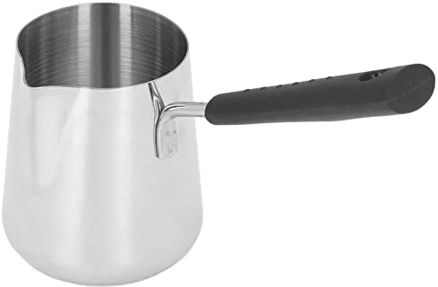 Cafetera, Mini Cafetera Turca con Pico de Acero Inoxidable 304 de 350 Ml, Olla para Derretir Chocolate Caliente de 3,54 X 3,35 X 2,95 Pulgadas para Mantequilla/leche/té/jarabe de Arce
