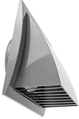 160 mm di scarico con copertura antipioggia, grigio, copertura per ventilazione interna ed esterna, copertura per condotto di scarico HVAC, tappo di scarico in pollici (150 mm, grigio)