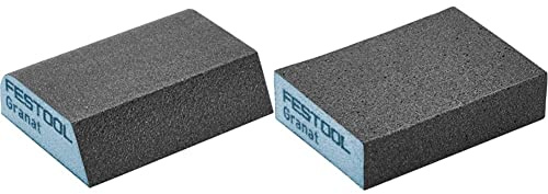 Festool 201084 120 Grit Contoured Abrasive Sanding Blocks 6-Piece, Multi-colour, 3.15 in*3.86 in*4.72 in & 120 Grit Abrasive Sanding Blocks 6-Piece