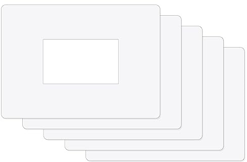 ilSALVAMURO® - 5 Salvamuro salvaperete ad incastro transparentes 16x21 cm para interruptores RECTANGULARES de 5 MÓDULOS de 1 mm de grosor para placas de pared, cubremuros, protector de pared (Paquete