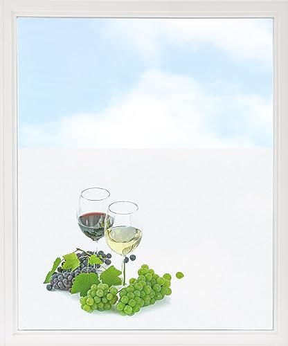 GRAZDesign Fensterfolie Blickdicht Sichtschutz, Sichtschutzfolie Fenster, Glastüren, Küche Küchenfenster, Milchglasfolie Bedruckt mit Motiv Wein Weingläser 80x57cm