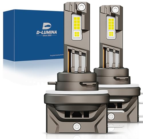 D-Lumina Ampoule H15 LED Anti Erreur Canbus 55W 10000LM 6500K Eclairage Feux de Route et Feux Diurnes 400% de Luminosité Blanc Xénon étanche Kit De Conversion Ampoule CSP Chip, 2 pièces