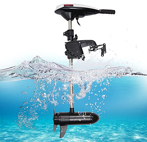 12V 45lbs Elektromotor Bootsmotor - 4-5km/h Elektro Außenbordmotor 552W 5 Vorwärts/2 Rückwärtsgängen Fischerboot Motor im Salzwasser 50db Führerscheinfreier Elektrisch Bootsmotor (45lbs, 4-5km/h)