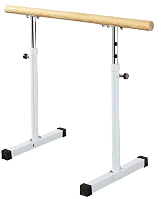 Ballettstange, tragbar, für Zuhause, Ballettstange für Kinder, verstellbare Höhe, mobil, freistehend, Fitness, Praxis, Tanz, strapazierfähig, Tanzen, Dehnung, Ballett (Farbe: Rosa, Größe: 1 m) (Weiß,