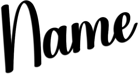 Personalisierter 3D Schriftzug individuelles Namensschild Türschild Wanddekoration Acryl Schwarz verschiedene Größen und Schriftarten