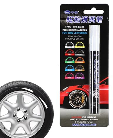 Wasserdichter Reifenmarker – Auto wasserfester Lackmarker mit Beschriftung | Ausbesserungsstift mit glatter Tinte für Reifen, Glasdosen, Steine, Segeltuchschuhe und Innenhöfe