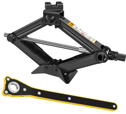 Scissor Jack for Car 2Tons, Car Jack Kit Labor Saving Design with Ratchet Wrench Tire Change Kit Tool for Car SUV MPV