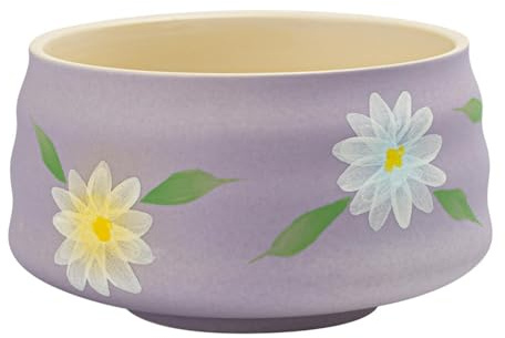 DimyFew Matcha-Schale aus Porzellan, handgefertigte Teeschale aus Porzellan für die japanische Matcha-Zubereitung, Violett