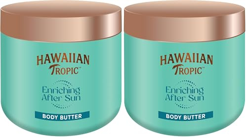 Hawaiian Tropic Enriching After Sun Body Butter - 250 ml, 12-Hour Moisturisation, With Shea Butter, Coconut scent, Vegan (Pack of 2)