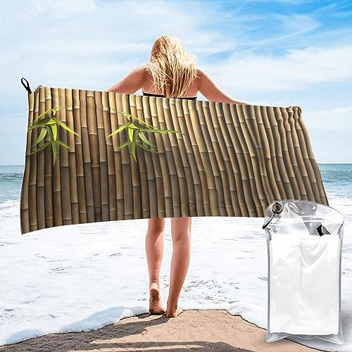 GZHYHAKAN Spring Bamboo Print Quick Dry Towel For Sports, Travel, And Adventure – Compact, Lightweight, And Highly Absorbent