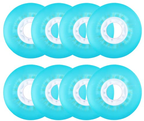 Generisch Inliner Skate Räder Indoor/Outdoor Rollschuh Räder Inline Skate Ersatz Rollen 72 mm/76 mm/80 mm leuchtendes Ersatzrad, mehrere Größen und Farboptionen