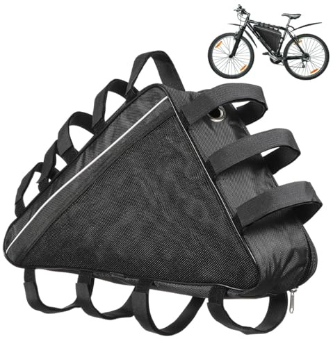 HANABASS E-Bike Battery Bag, Oxford Cloth Triangle Frame Pouch | Waterproof, Secure Frame Storage, For Conversion Kits, Controllers, Cycling Gear and Bicycle Accessories