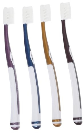 WEKAMOS Zahnbürsten Weich Erwachsene Silikon Zahnbürste mit Glatter Oberfläche Angenehm zu Benutzen 4 Stück für Tägliche Mundpflege Zufällige Farbe