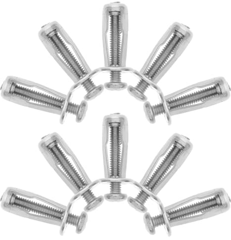 SHOWERORO Tuercas de Pétalo M4 X 25 MM 50 Piezas Tornillos de Expansión de Acero al Carbono para Concreto y Paneles de Yeso Pernos Totalmente Roscados para Anclaje Seguro Construcción y