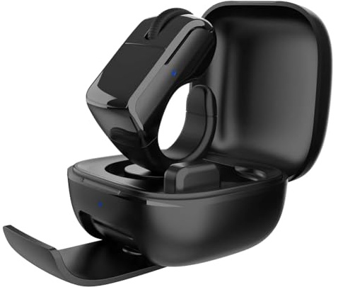NONDK Ratón de Anillo Bluetooth Universal con Panel Táctil y Rueda de Desplazamiento, 2,4 G+ Bluetooth, con Función de Cambio de Página, para Control de PC y Portátil.